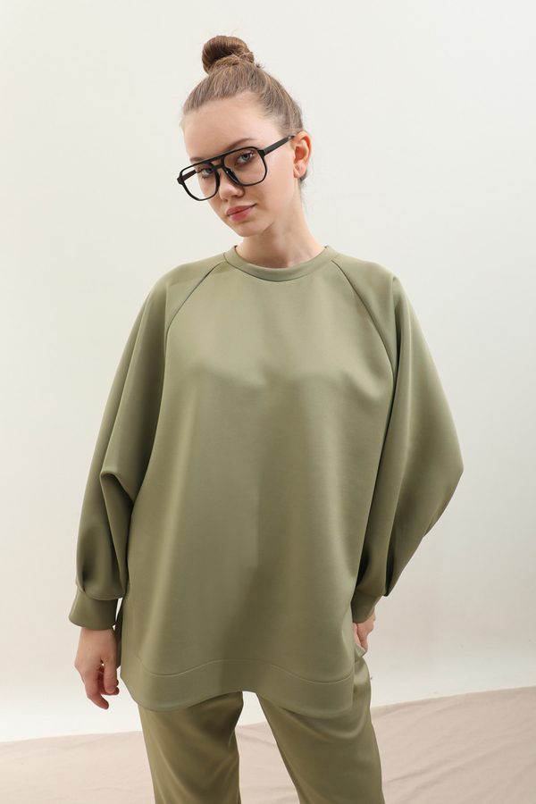 Pantolonlu Sweat Takım Haki - 8