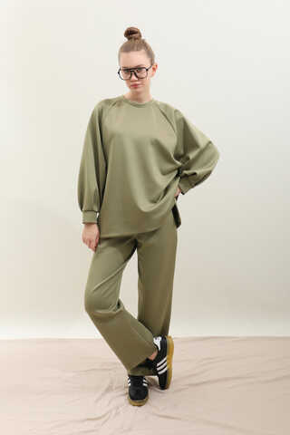 Pantolonlu Sweat Takım Haki - 2