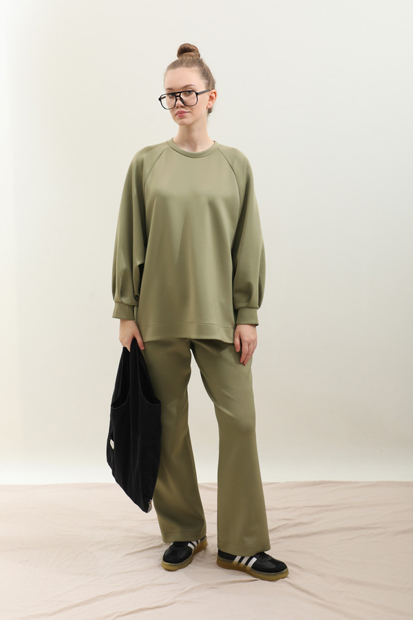 Pantolonlu Sweat Takım Haki - 3