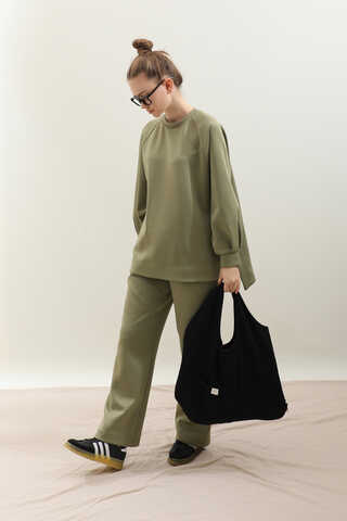 Pantolonlu Sweat Takım Haki - 1