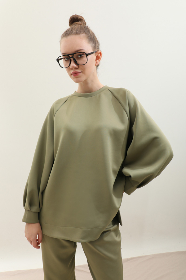 Pantolonlu Sweat Takım Haki - 10