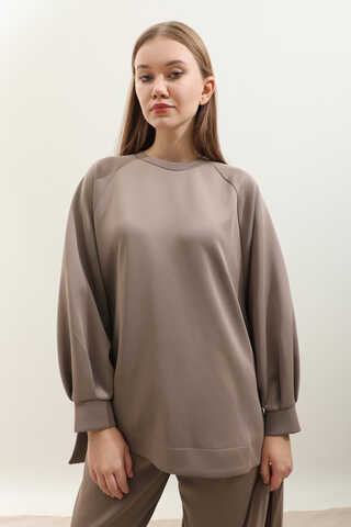 Pantolonlu Sweat Takım Vizon - 9