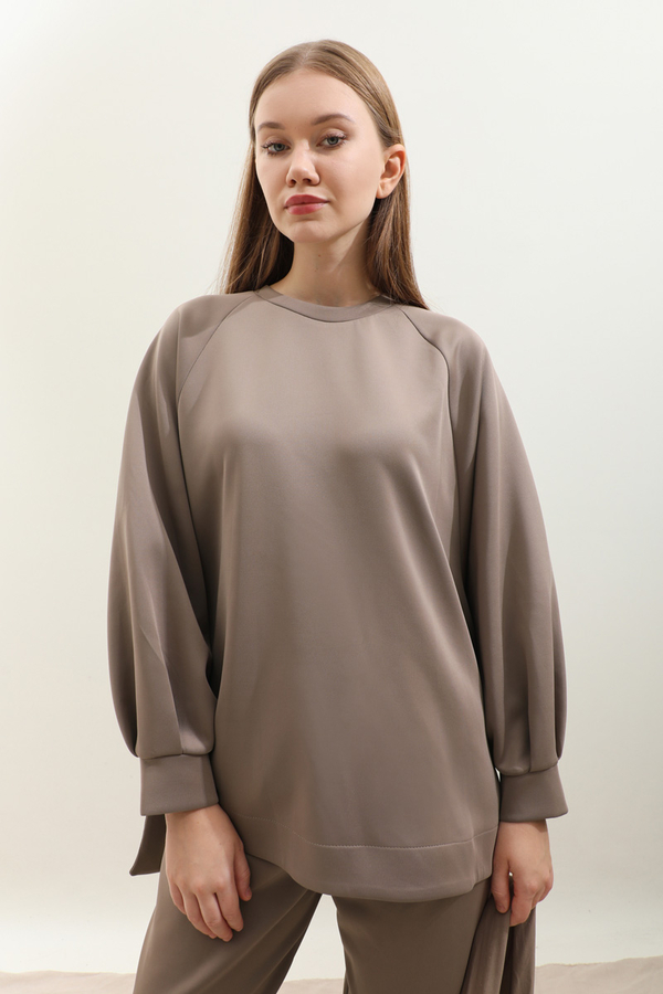 Pantolonlu Sweat Takım Vizon - 9