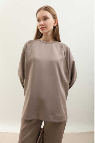 Pantolonlu Sweat Takım Vizon - 8