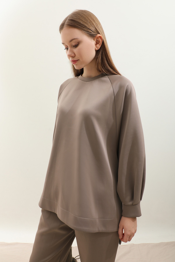 Pantolonlu Sweat Takım Vizon - 10