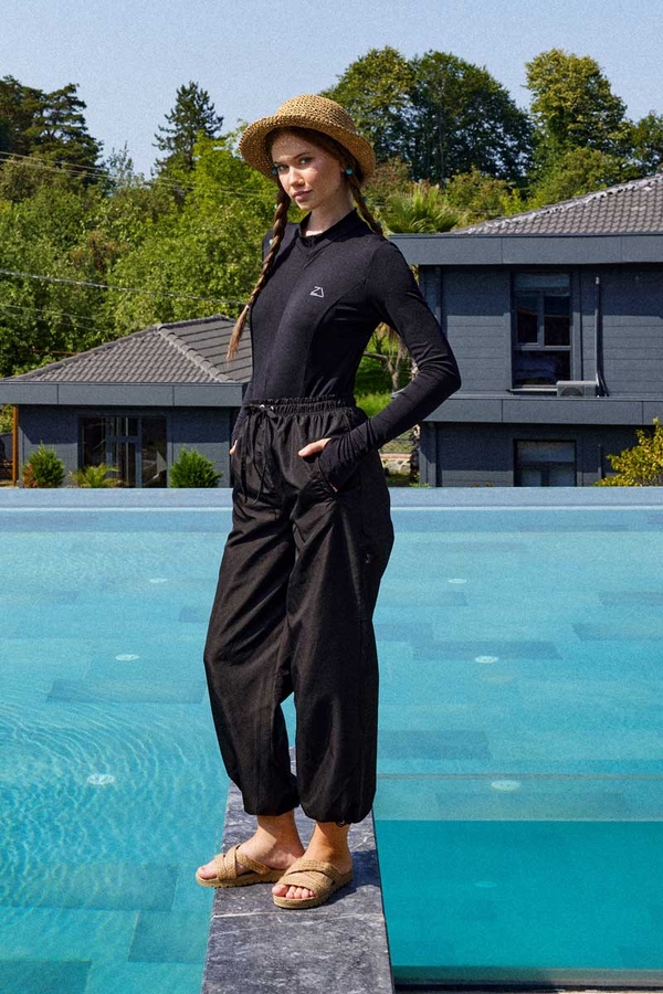 Paraşüt Deniz Pantolonu Siyah - 5