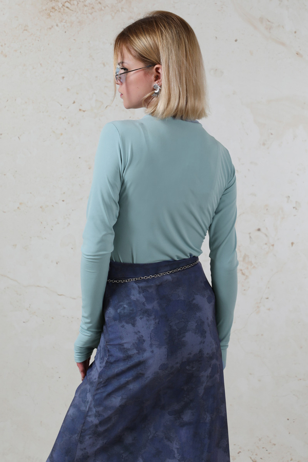 Parmaklı Düz Body Bebe Mavisi - 6