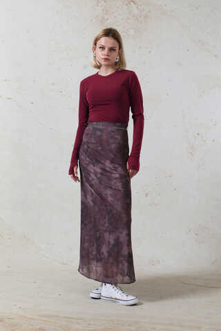 Parmaklı Düz Body Bordo - 2