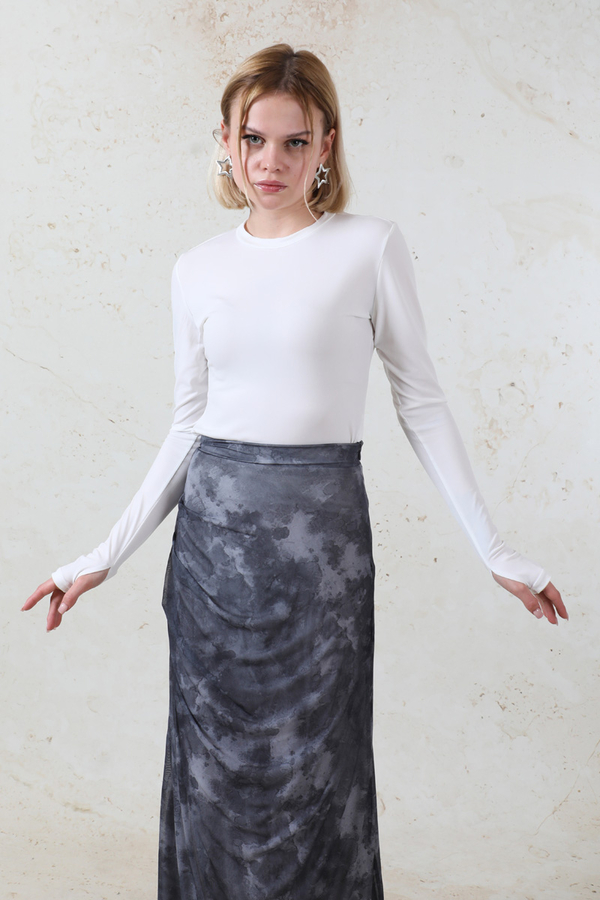 Parmaklı Düz Body Ekru - 2