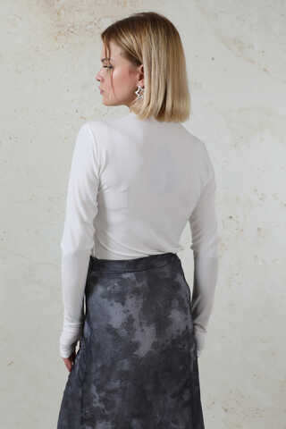 Parmaklı Düz Body Ekru - 6