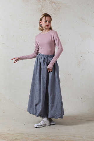 Parmaklı Düz Body Pudra Pembesi - 2