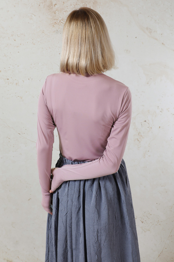 Parmaklı Düz Body Pudra Pembesi - 5