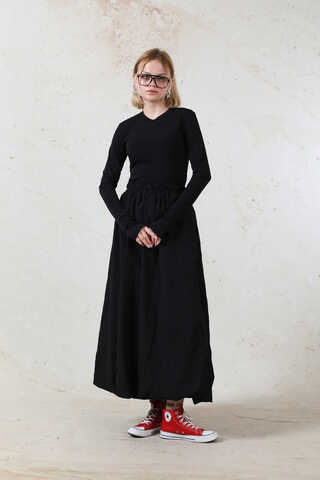 Parmaklı Düz Body Siyah - 2