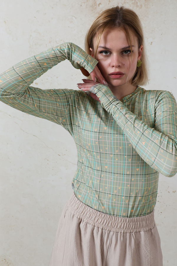 Parmaklı Kalp Body Mint 