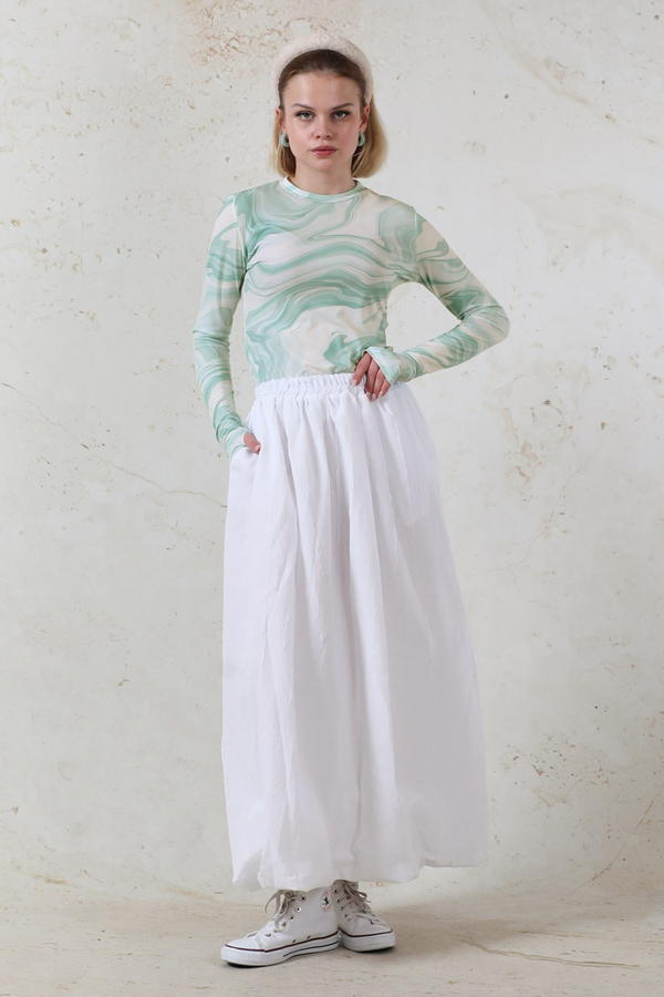 Parmaklı Soyut Body Mint - 2