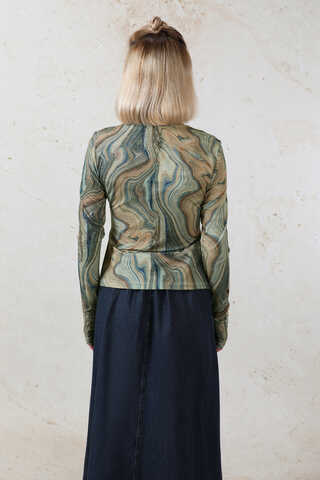 Parmaklı Soyut  Body Yeşil - 6