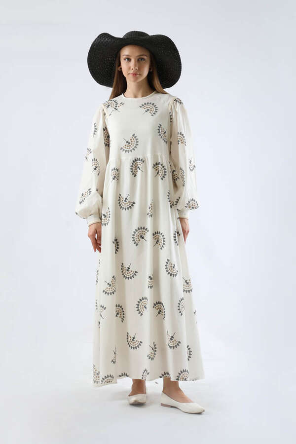 Pattern Embroidered Dress Black - 3