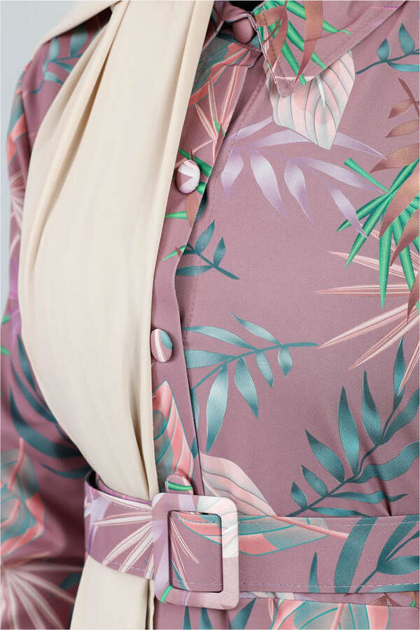 Patterned Dress Purple - 3