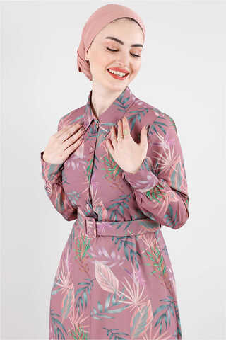 Patterned Dress Purple - 2