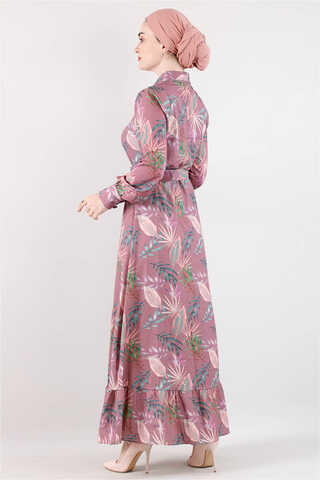 Patterned Dress Purple - 4