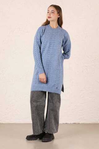 Patterned Sweater İndigo - 2