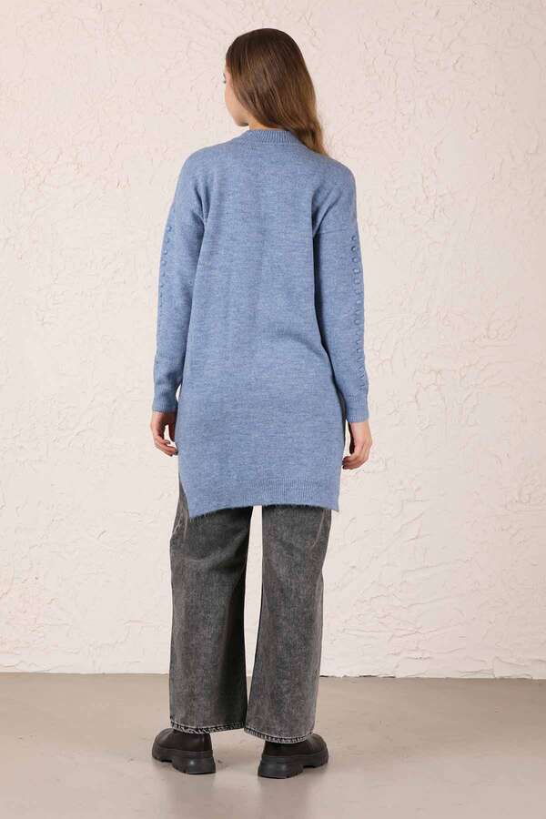 Patterned Sweater İndigo - 4