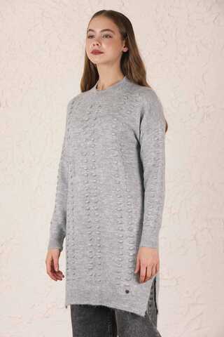 Patterned Sweater Light Gray - 1