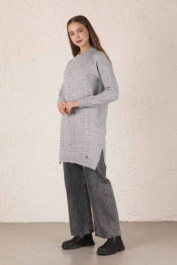 Patterned Sweater Light Gray - 2
