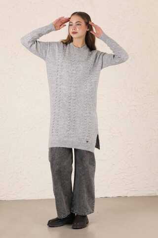 Patterned Sweater Light Gray - 4