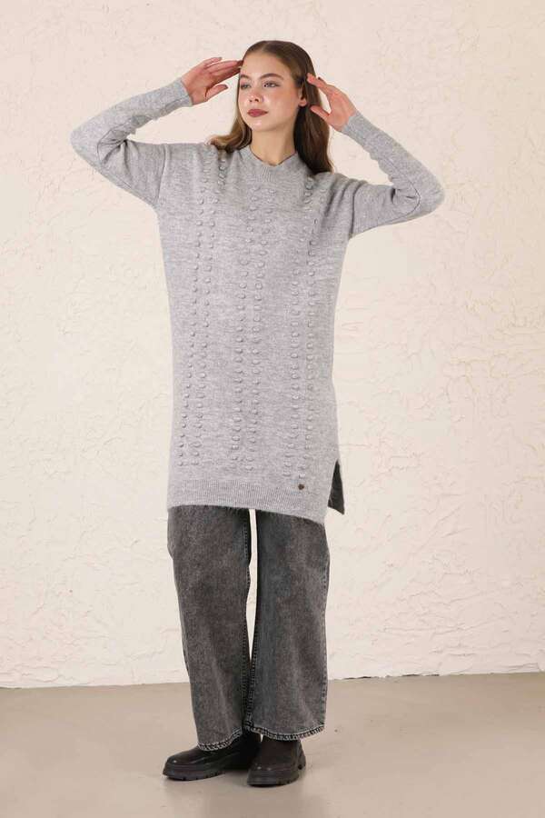 Patterned Sweater Light Gray - 4