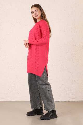 Patterned Sweater Pink - 2