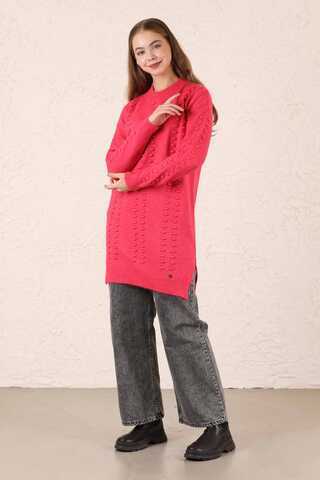 Patterned Sweater Pink - 3