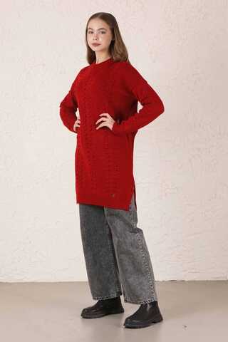 Patterned Sweater Red - 3