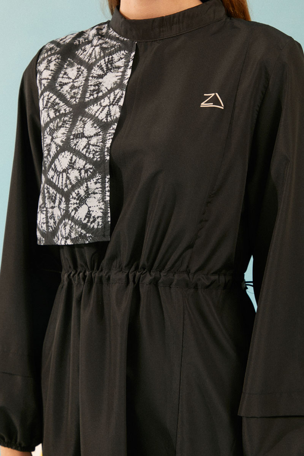 Patterned Swimsuit Set Black - 2