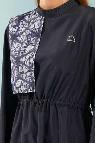 Patterned Swimsuit Set Dark Navy - 2