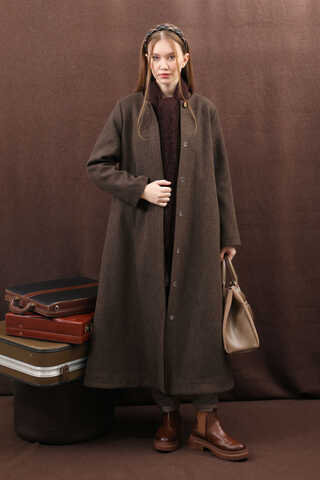 Pelerinli Kaban Kahverengi - 7