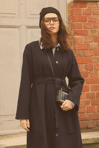 Pelerinli Kaban Lacivert - 8