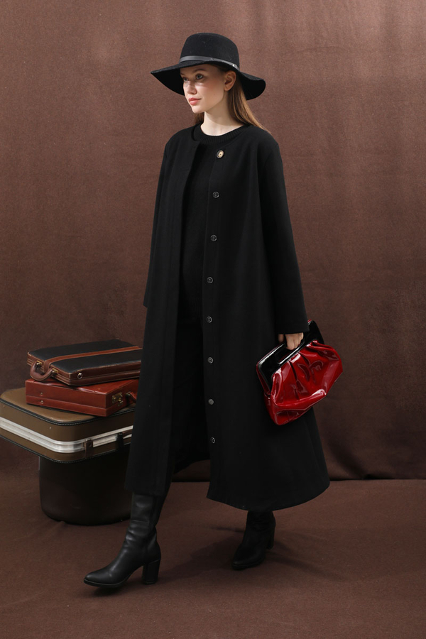 Pelerinli Kaban Siyah - 10