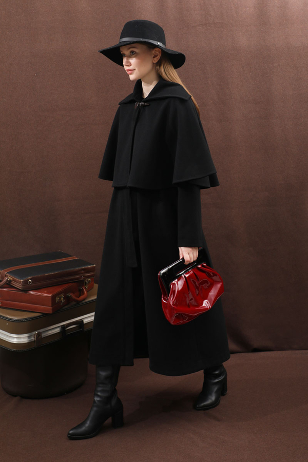 Pelerinli Kaban Siyah - 17