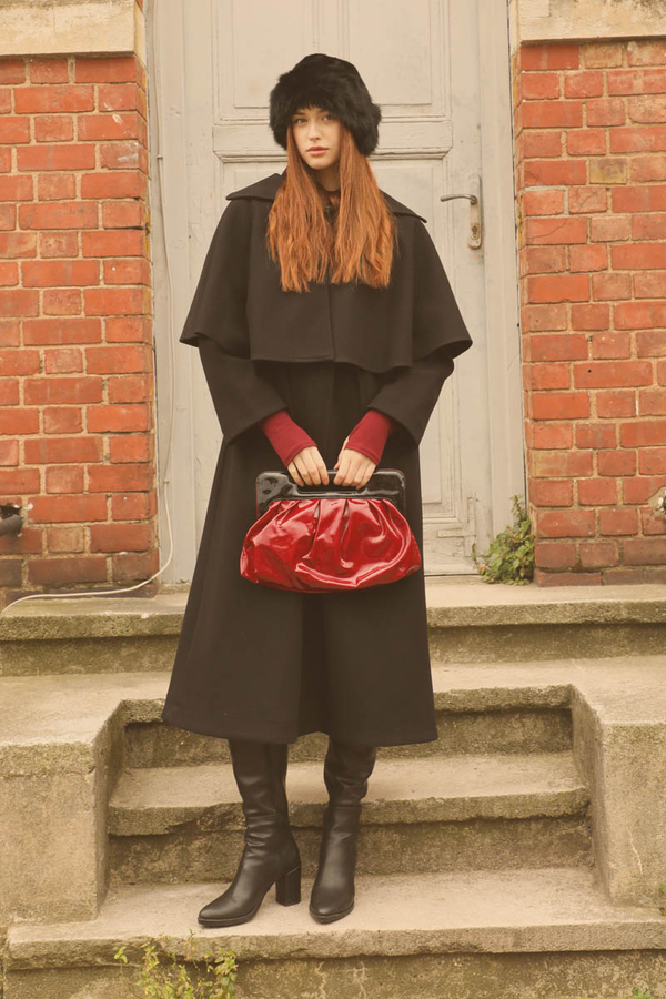 Pelerinli Kaban Siyah - 1