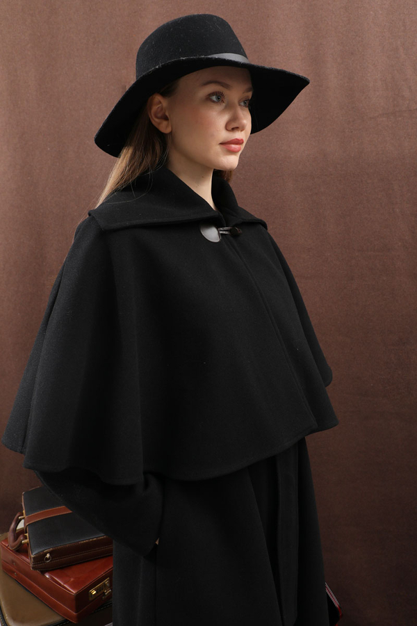 Pelerinli Kaban Siyah - 19