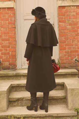 Pelerinli Kaban Siyah - 5