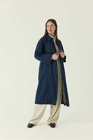 Pens Detaylı Denim Kap Koyu Mavi - 3