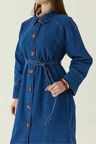 Pens Detaylı Denim Kap Mavi - 5