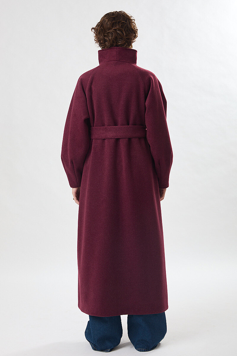 Pens Detaylı Kaban Bordo - 25