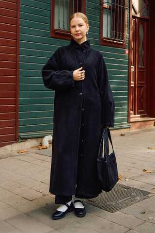 Pens Detaylı Kaban Siyah - 4