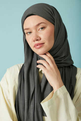 Penye Şal Koyu Gri - 5