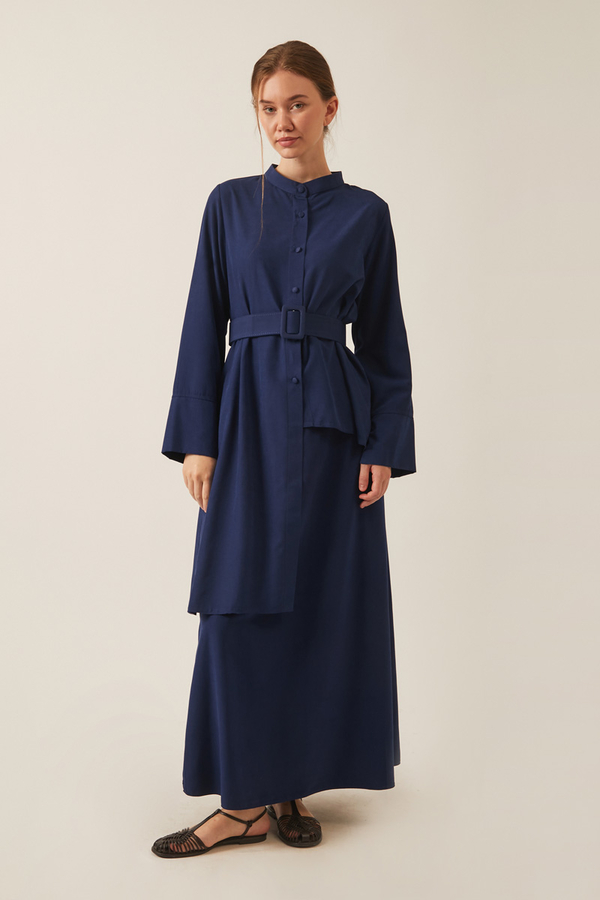 Pesen Skirt Set Navy Blue