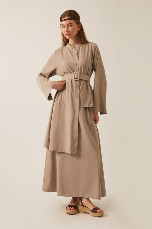 Pesen Skirt Set Vizon