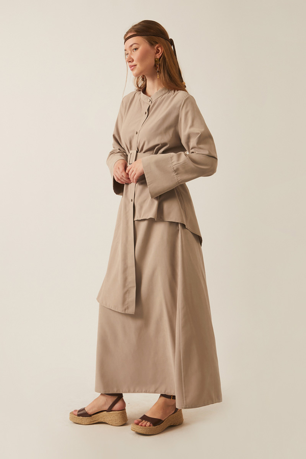 Pesen Skirt Set Vizon - 4